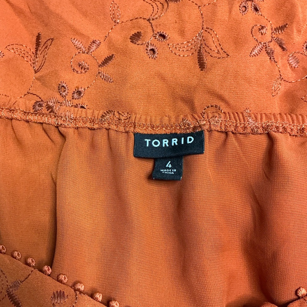Torrid Rust Embroidered Top - Picture 4 of 4